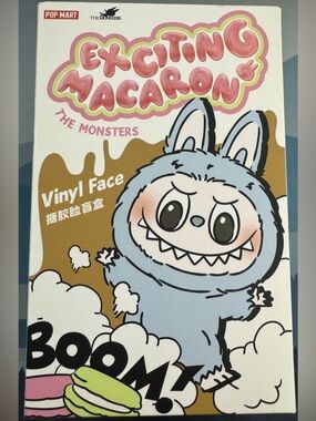 POP MART Exciting Macaron The Monsters Vinyl Face Figure - Sesame Bean